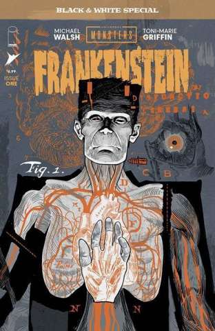Universal Monsters: Frankenstein B&W Special #1 comic cover